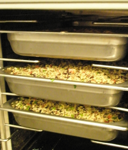 The Health Department reviews how food, such as the rice shown in this photo, is cooled to ensure proper health codes are being followed.